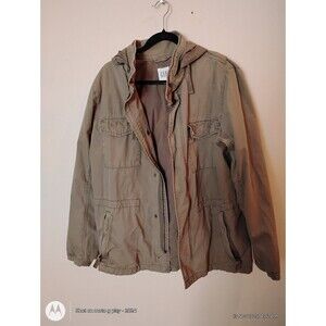 Gap army green jacket with hood
